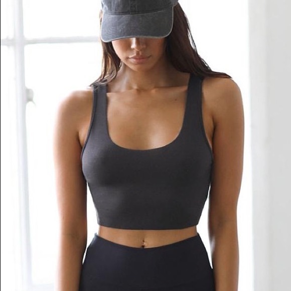 Joah Brown Raw Edge Crop - Picture 1 of 6